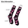 Pink Flamingo Compression Socks For Women Men Long Knee High Socks For Running Cycling Athletic Nurse 11.5in view 4