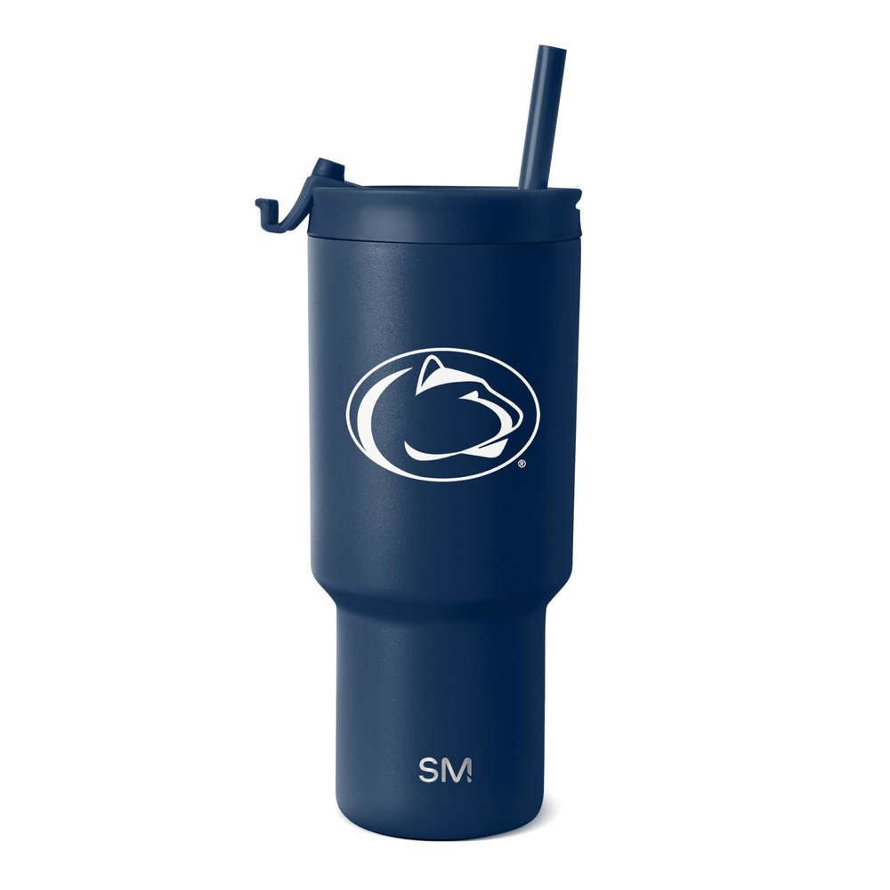 Simple Modern Officially Licensed Collegiate Penn State Nittany Lions 30oz Tumbler with Flip Lid and Straws | Insulated Cup Stainless Steel | Gifts for Men | Trek Collection | Penn State University