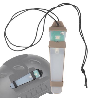 Outdoor Sports Safety Survival Signal Light Waterproof Indicators,Airsoft Paintball Hunting Military Tactical Helmet Accessories (Tan/Blue)