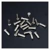 NORAZE 50Pcs Bike Road Bicycles Nipple 12G 13G 14G Ultralight Black Silver Spoke Nipple Bike Spoke Cap (Size : 14GSilver12mm) view 4