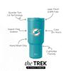 Simple Modern Officially Licensed NFL Miami Dolphins 30 oz Tumbler with Flip Lid and Straws | Insulated Cup Stainless Steel | Gifts for Men Women | Trek Collection | Miami Dolphins view 2
