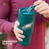 Simple Modern Officially Licensed NFL Miami Dolphins 30 oz Tumbler with Flip Lid and Straws | Insulated Cup Stainless Steel | Gifts for Men Women | Trek Collection | Miami Dolphins view 4