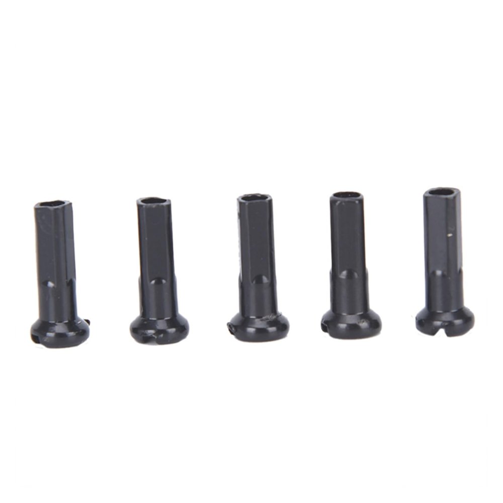NORAZE 72pcs Spoke Nipples Road Bicycle E-Bike Scooter Rim Caps Bike Wheel (Color : Black, Size : 1.5cm x 0.6cm)