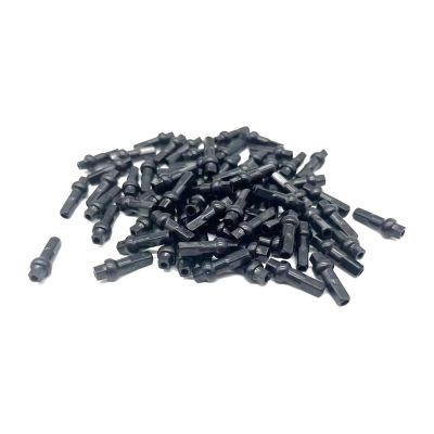 NORAZE Bicycle Nipples 14G 14.4mm 16mm 18mm Brass/Aluminum Alloy for Mountain Road Bike Wheel Spokes (Color : Black, Size : 16MM 12pc Alloy)