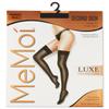 MeMoi Women's Second Skin Semi-Opaque Thigh Highs Black S-M view 2