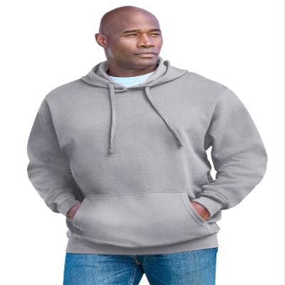 KingSize Men's Big & Tall Ultra-Comfort Fleece Pullover - 7XL, Grey