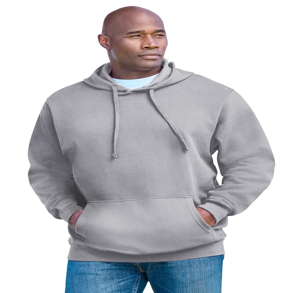 KingSize Men's Big & Tall Ultra-Comfort Fleece Pullover - 7XL, Grey