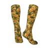 Yellow Weed Leaf Compression Socks For Women Men Long Knee High Socks For Running Cycling Athletic Nurse 11.5in view 2