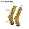 Yellow Weed Leaf Compression Socks For Women Men Long Knee High Socks For Running Cycling Athletic Nurse 11.5in view 3