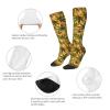 Yellow Weed Leaf Compression Socks For Women Men Long Knee High Socks For Running Cycling Athletic Nurse 11.5in view 4