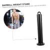 Weighted Plate Holder Adjustable Barbell Stand Weight Bar Holder Gym Ahorts Weight Rack Barbell Support Bracket Dumbbell Rack Stand Load Tray Steel Fitness Kit Pulley view 4