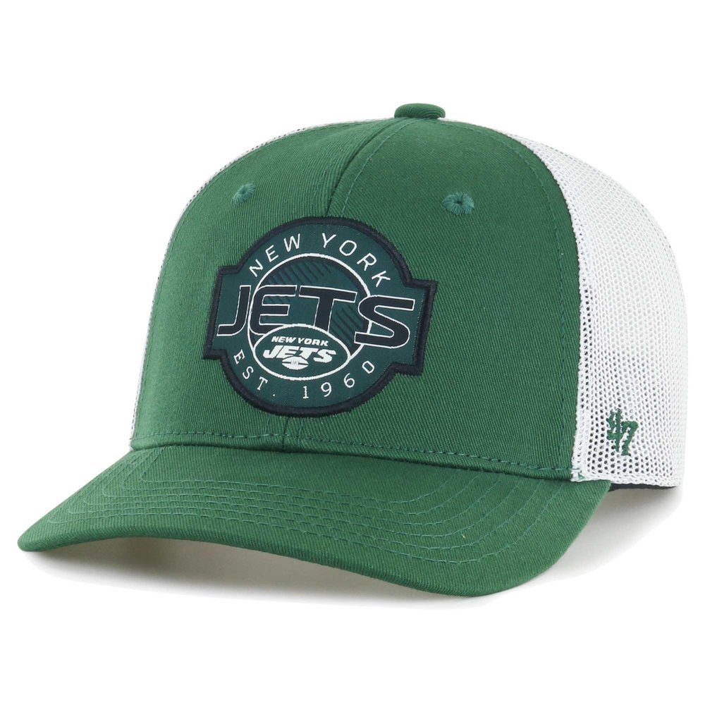 47 Youth Green/White New York Jets Scramble Adjustable Trucker Hat