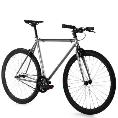 Golden Cycles Fixed Gear Single Speed Bike - Perfect Urban Commuter Bicycle with Front and Rear Brakes - Ideal for Teens and Adults - The Bike Comes in Different Sizes (41cm, Asphalt)