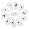 AUEAR, 11 Pack Golf Iron Head Covers Headcovers Neoprene Putter Set White view 1