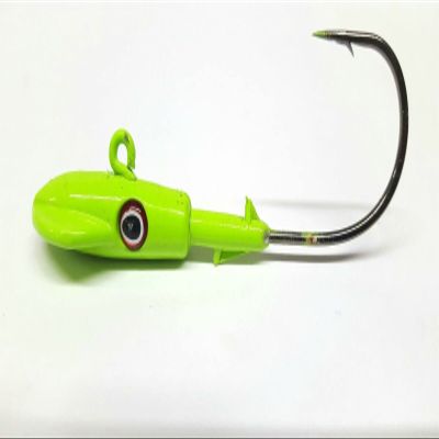 10 "Squid Jig Head Salt Water Striper Bass Swimbait Lure Ultra Point Hook- Char (3/4oz)