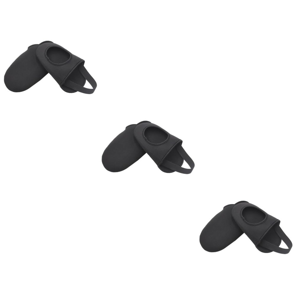 Kisangel 3pairs -Skid Half Shoe for Biking Windproof Neoprene Overshoes for Cold Weather Footwear for Outdoor Cycling Easy to Wear