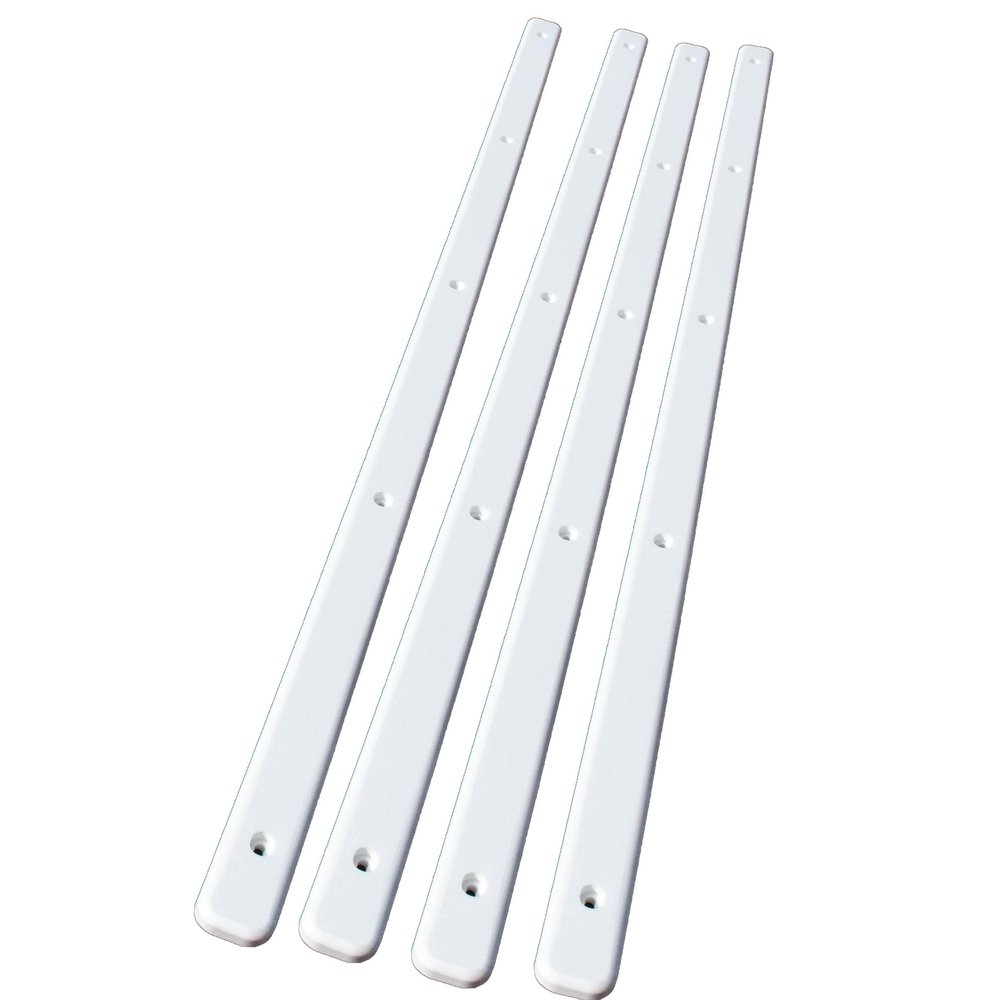 Surfix Narrow Bunk Glides, Stainless Steel Screws, Slotted Pockets, Rounded Edges, Made in USA (1.5" x 48" (4))