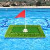 Float Golf Putting Mat Pool Outdoor Golf Game Set Swing Chipping Golf Tee Foldable Training Tool Golf Balls Golf Putting Green for Pool/Water Garden view 2