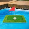 Float Golf Putting Mat Pool Outdoor Golf Game Set Swing Chipping Golf Tee Foldable Training Tool Golf Balls Golf Putting Green for Pool/Water Garden view 3
