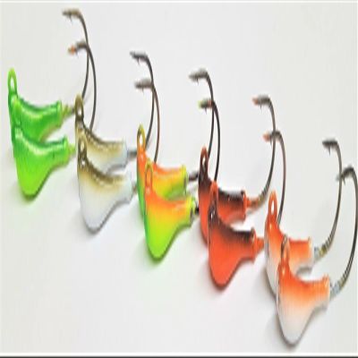 10 "Banana Blackfish Walleye Fluke Jig Head Lure Ultra Point Hook-Variety (1/4oz)