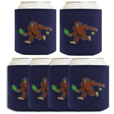 Pickleball Gifts For Women Sasquatch Playing Pickleball 6-Pack Can Drink Sleeves