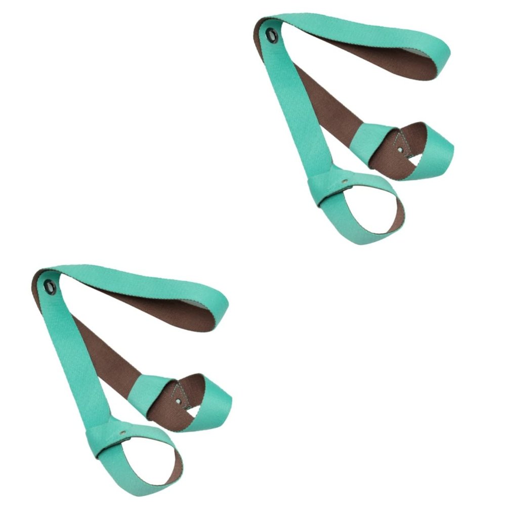 Kisangel 2pcs Elastic Yoga Mat Strap Bulk Yoga Strap Loops Resistance Band for Stretching Workout