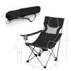 Picnic TIME NCAA Wyoming Cowboys Campsite Camping Chair, Picnic Chair, Outdoor Folding Chair with Carry Bag, Beach Chair, (Black with Gray Accents) view 2