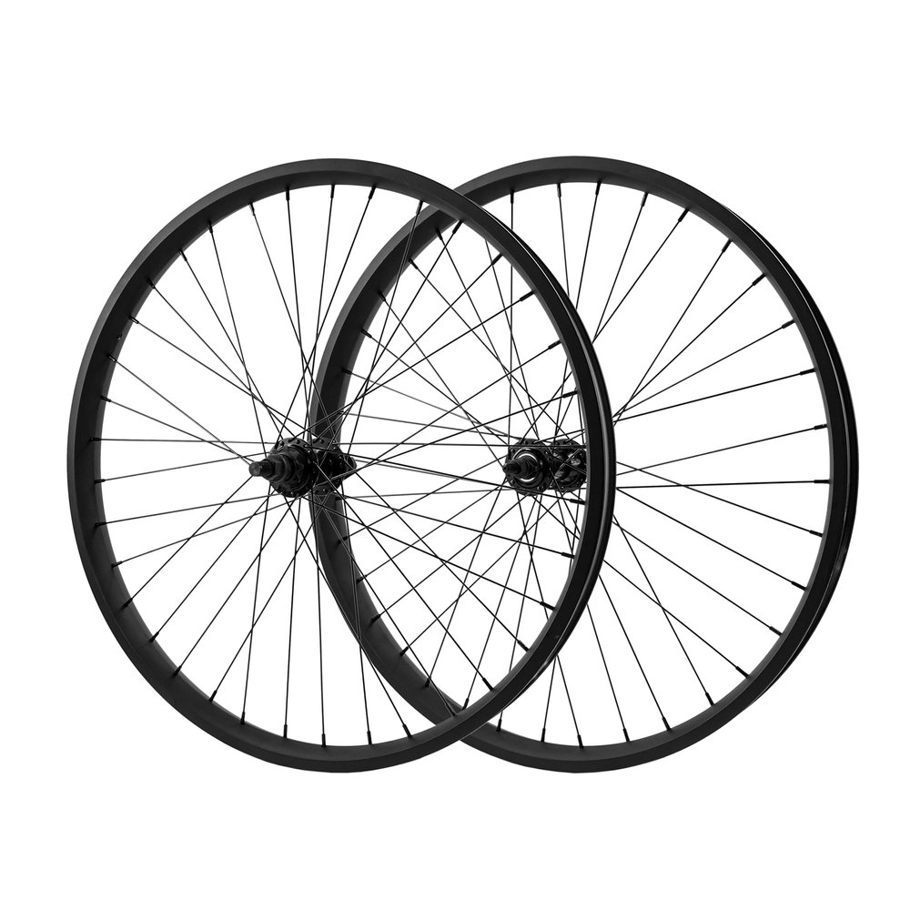 Elite BMX - Premium BMX Wheels, 20 Inch BMX Wheelset for Destro & Stealth, BMX Rims 20 Inch, Also Available in 26 Inch for The Outlaw BMX Model (26-Inch, Black)