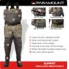 Paramount Outdoors Summit Insulated Breathable Camo Duck Hunting Chest Wader 1600 gram boots (Bottomland, 11) view 4