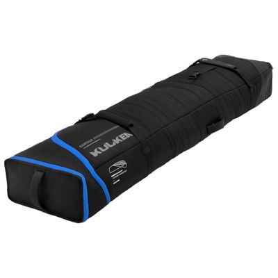 KULKEA Kantaja Double Roller - Double Ski Bag with Wheels - Ultra Durable Ski Travel Bag - Spacious and Water Resistant (Black/Blue)