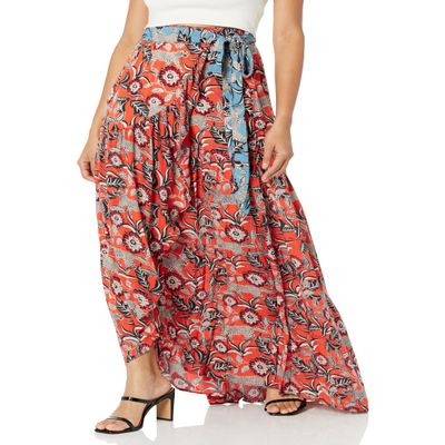 Angie Women's Printed Maxi Wrap Skirt