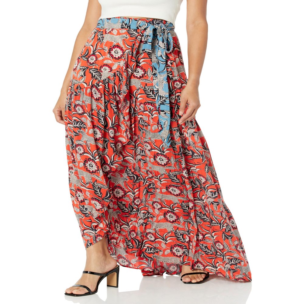 Angie Women's Printed Maxi Wrap Skirt