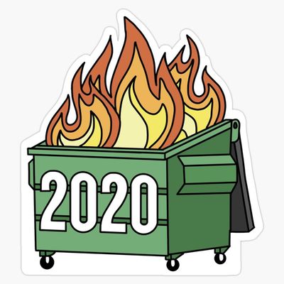 2020 Dumpster Fire Sticker Vinyl Waterproof Sticker Decal Car Laptop Wall Window Bumper Sticker 5"