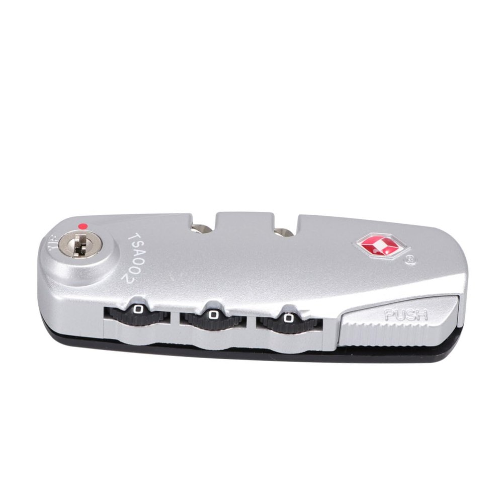 Healifty Portable TSA Approved Combination Lock for Luggage Suitcase and Backpack Resettable Password Lock Digits for Travel Security Silver Color