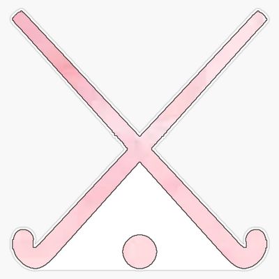 Field Hockey Pink Sticker Vinyl Waterproof Sticker Decal Car Laptop Wall Window Bumper Sticker 5"