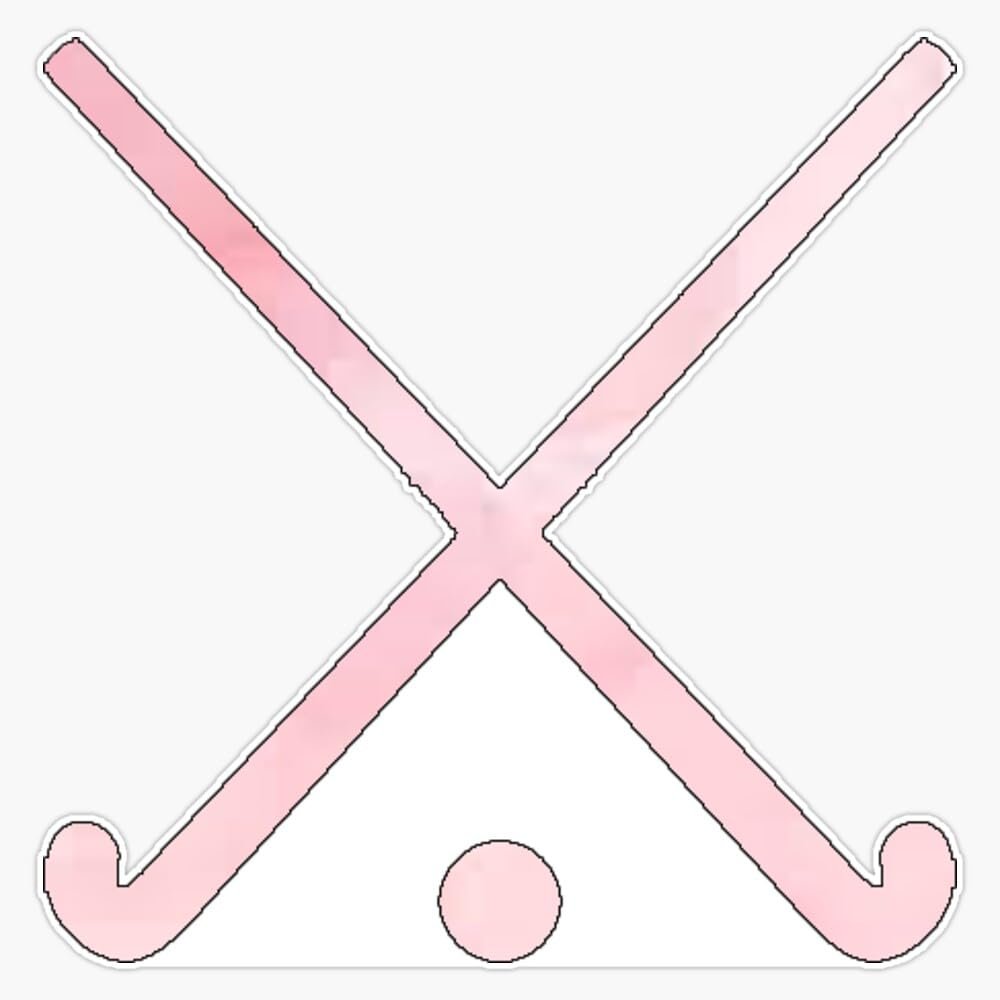 Field Hockey Pink Sticker Vinyl Waterproof Sticker Decal Car Laptop Wall Window Bumper Sticker 5"