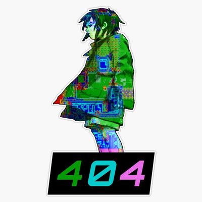 404 Lain - Glitchcore Aesthetic Sticker Vinyl Waterproof Sticker Decal Car Laptop Wall Window Bumper Sticker 5"