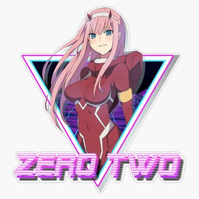 Darling in The Franxx (Zero Two Aesthetic) Sticker Vinyl Waterproof Sticker Decal Car Laptop Wall Window Bumper Sticker 5"
