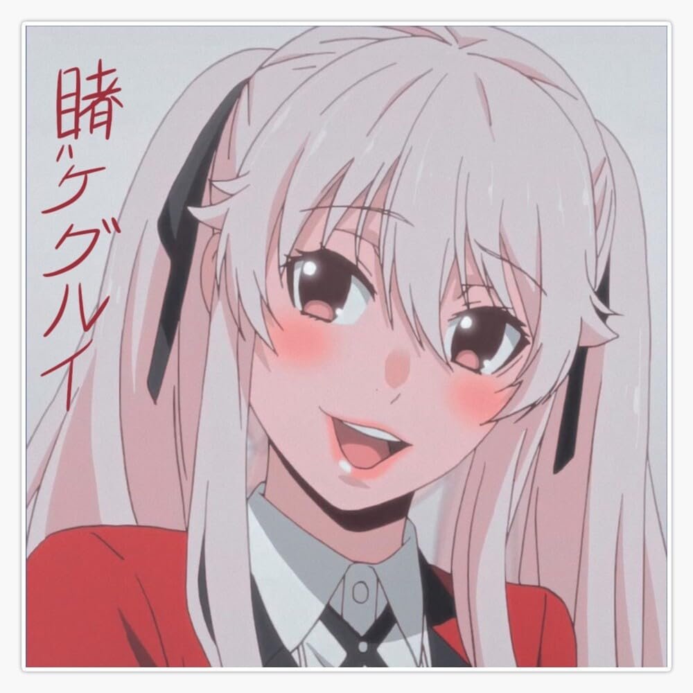 Anime Manga Kakegurui Mary Saotome Sticker Vinyl Waterproof Sticker Decal Car Laptop Wall Window Bumper Sticker 5"