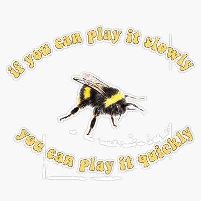 If You Can Play It Slowly You Can Play It Quickly - Twoset Violin Sticker Vinyl Waterproof Sticker Decal Car Laptop Wall Window Bumper Sticker 5"