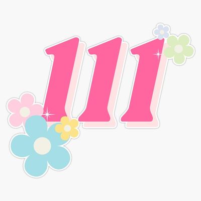 111 Angel Number Sticker Vinyl Waterproof Sticker Decal Car Laptop Wall Window Bumper Sticker 5"