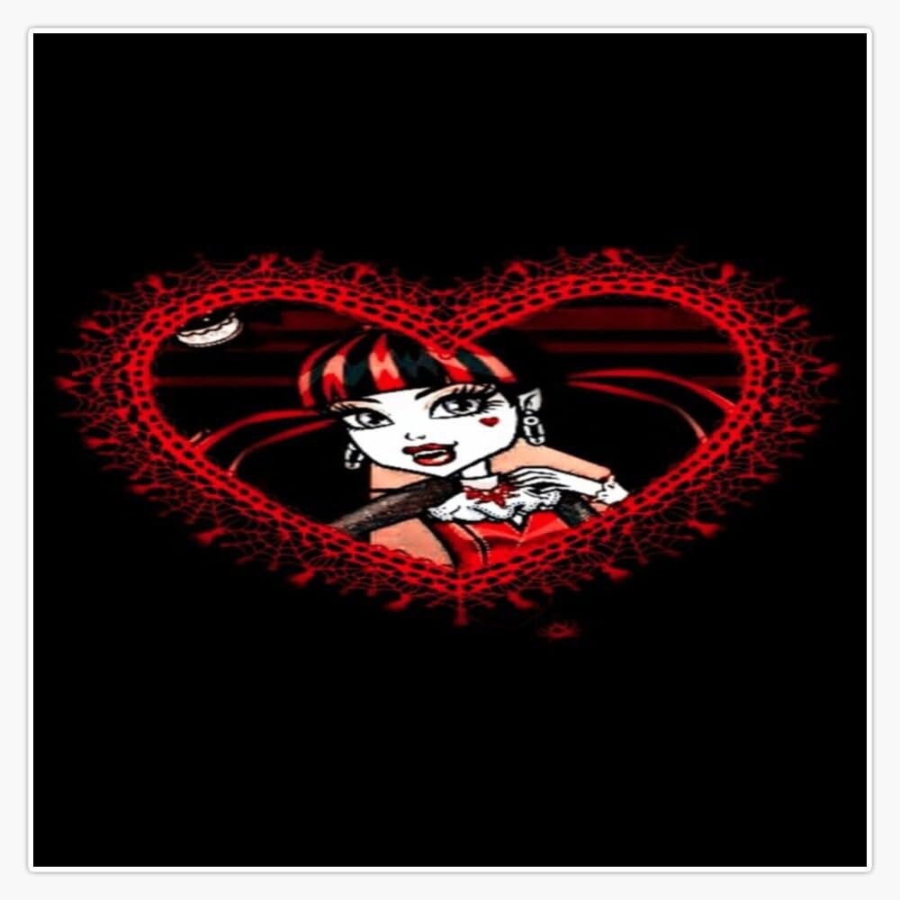 Draculaura Lover Sticker Vinyl Waterproof Sticker Decal Car Laptop Wall Window Bumper Sticker 5"