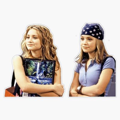 Mary Kate and Ashley Olson Transparent Sticker Vinyl Waterproof Sticker Decal Car Laptop Wall Window Bumper Sticker 5"