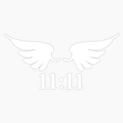 11:11 Wings Number Angel Spiritual Sticker Vinyl Waterproof Sticker Decal Car Laptop Wall Window Bumper Sticker 5"