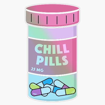 Chill Pills - 25Mg Sticker Vinyl Waterproof Sticker Decal Car Laptop Wall Window Bumper Sticker 5"