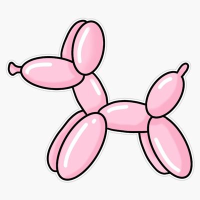 Balloon Dog Pink Sticker Vinyl Waterproof Sticker Decal Car Laptop Wall Window Bumper Sticker 5"