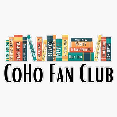 COHO Fan Club Its A COHO Thing Colleen Hoover Open Book Sticker Vinyl Waterproof Sticker Decal Car Laptop Wall Window Bumper Sticker 5"