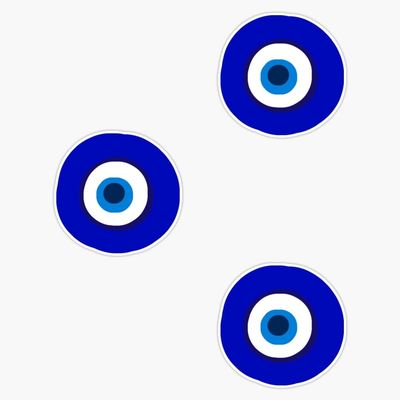 Evil Eye Trio Sticker Vinyl Waterproof Sticker Decal Car Laptop Wall Window Bumper Sticker 5"