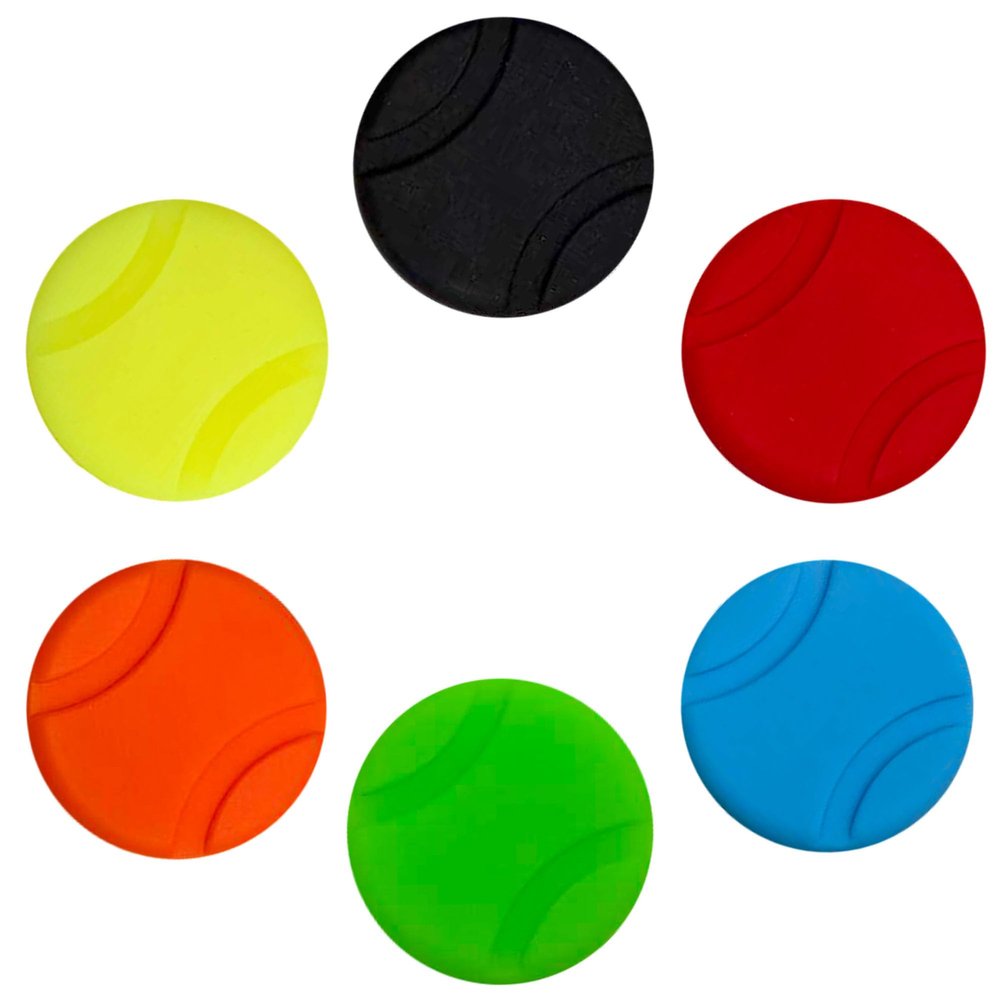 Tennis Dampener Cute/Funny 6 Pack Tennis Ball Tennis Racket Vibration Dampener Soft Silicone Tennis Racquet Shock Absorbing Tennis Damper Tennis Gift, Assorted Design (6 Pack Tennis Ball)