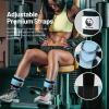 Slim Panda Ankle Strap for Cable Machine,Ankle Cuff for Kickbacks, Booty Hip Abductors,Glute Workouts, Leg Extensions, Curls for Men and Women, Adjustable with Double D-Rings (Pair, Cyan) view 4